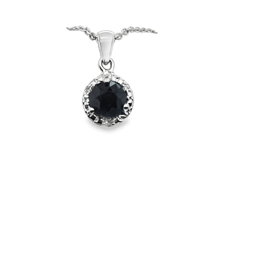 0.60ctw Black Diamond Halo Necklace Pendant