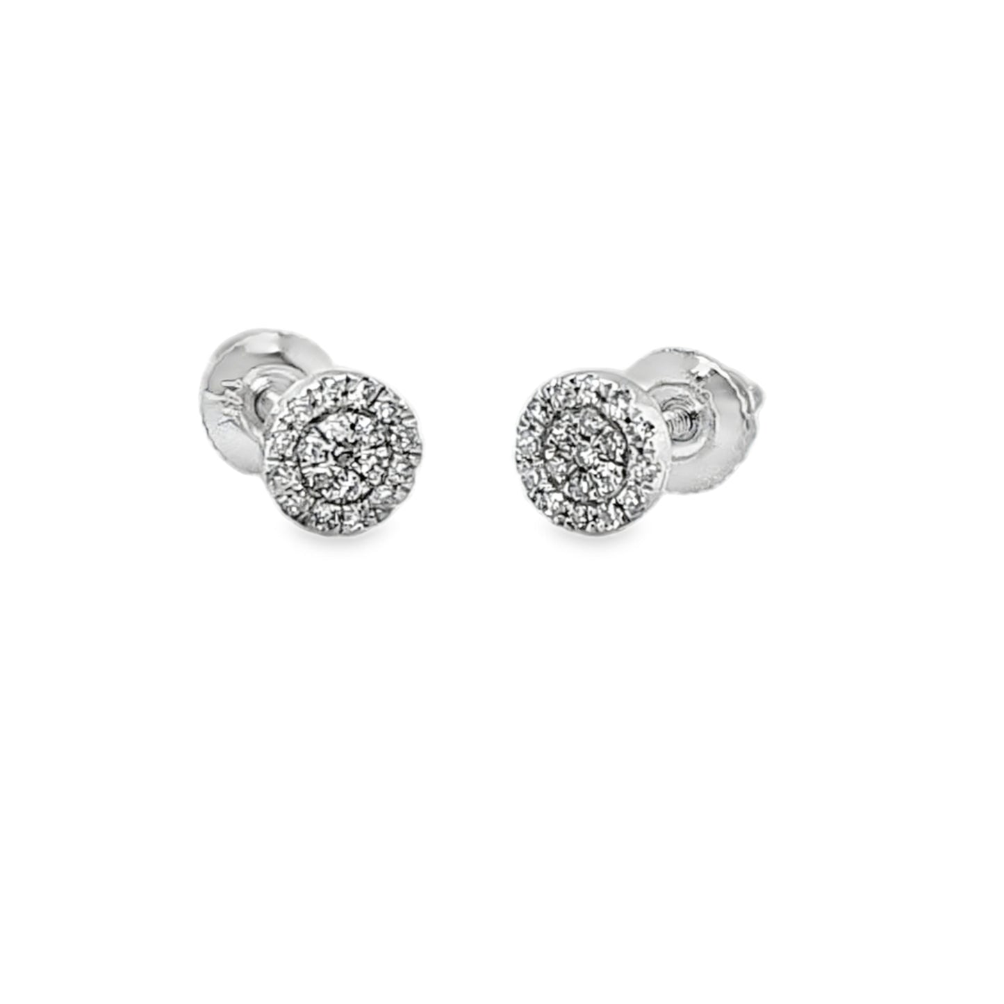 0.12ctw Diamond MINI Micro-pave Round Stud Earrings