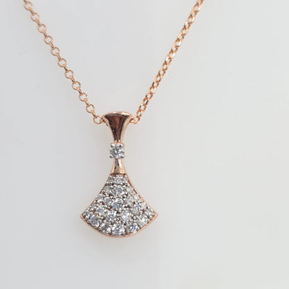 14KT Rose Gold Diamond Fashion Necklace – 0.36 CTW