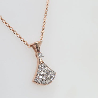 14KT Rose Gold Diamond Fashion Necklace – 0.36 CTW