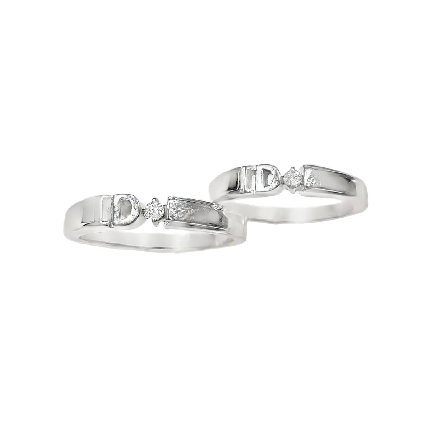 His and Her I-DO Engagement Duo Set Rings- 0.10ctw