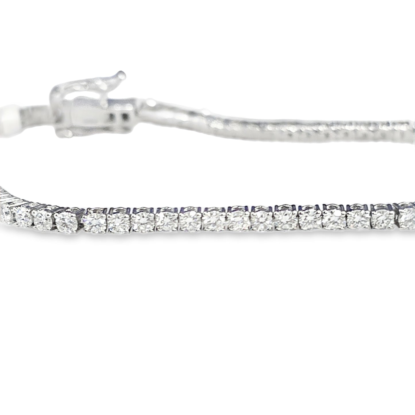 6.98 ctw Lab Grown Diamond Tennis Bracelet – 14KT White Gold