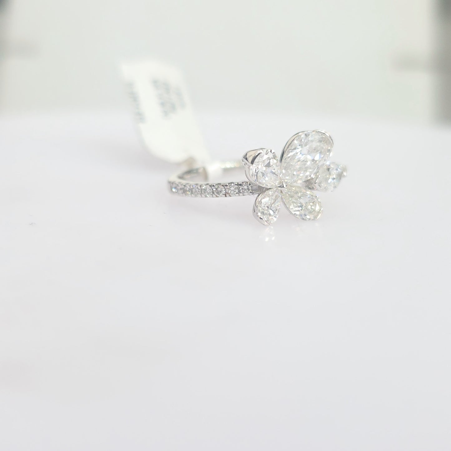 14K White Gold Lab-Grown Diamond Butterfly Ring – 1.92 CTW
