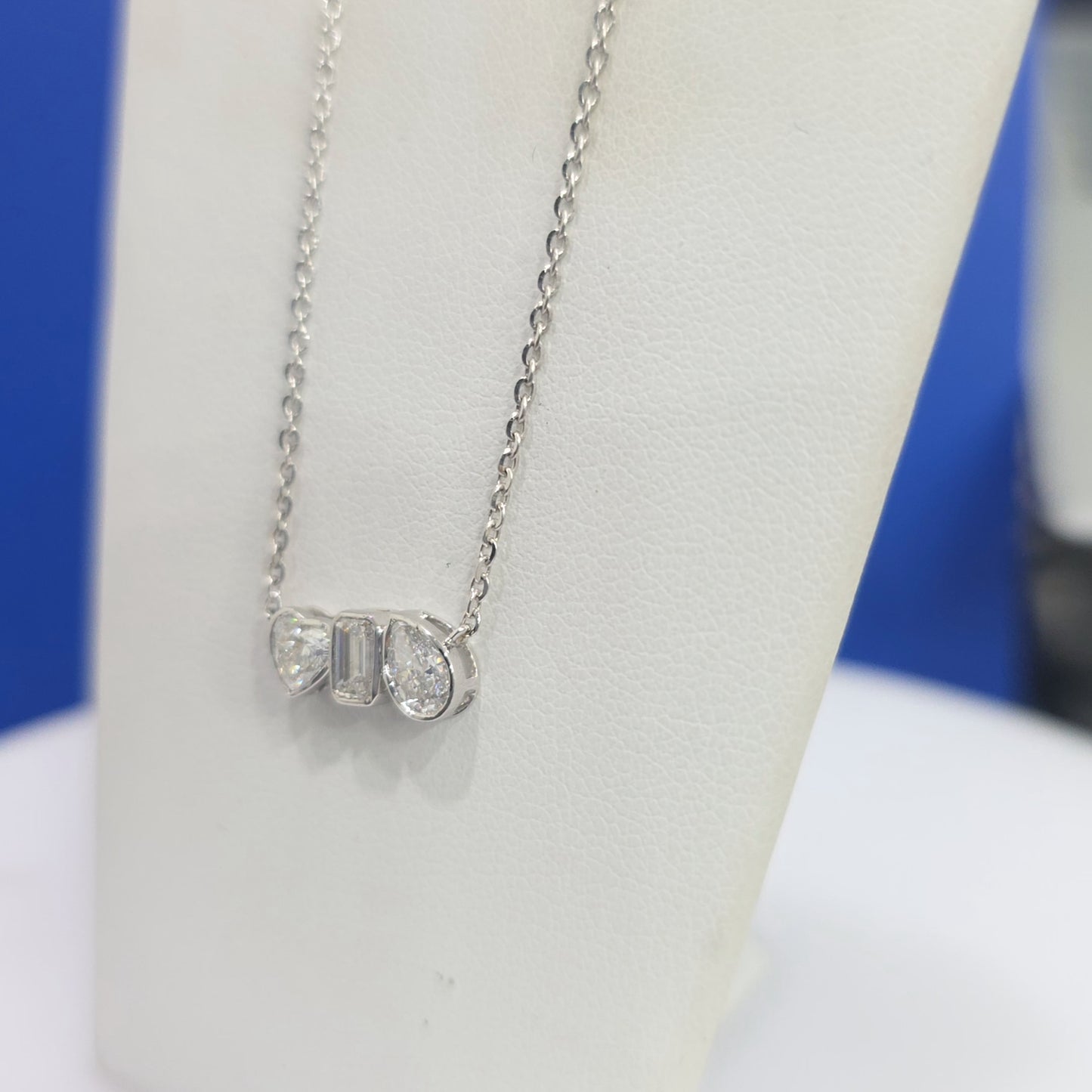 14KT Multi-Shape Lab Grown Diamond Necklace – 1.01 CTW | 17 Inches