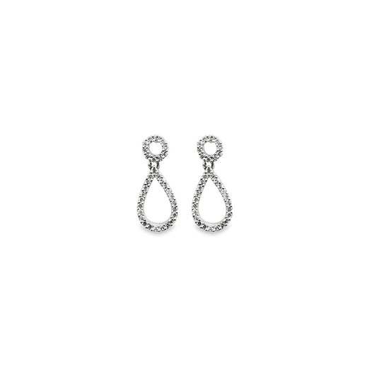 0.35CTW Small Tear Drop Dangle Earrings