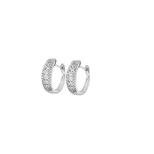 0.75ctw Diamond Luxury Hoop Earrings