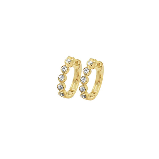 0.40ctw Diamond Bubble Hoop Earrings