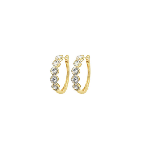 1.10ctw Diamond Hoop Earrings