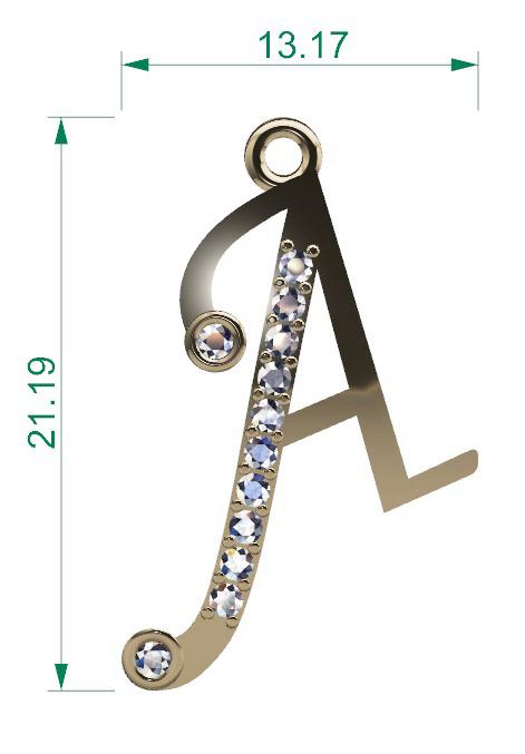 Initial A Diamond Necklace-18 Inches Chain