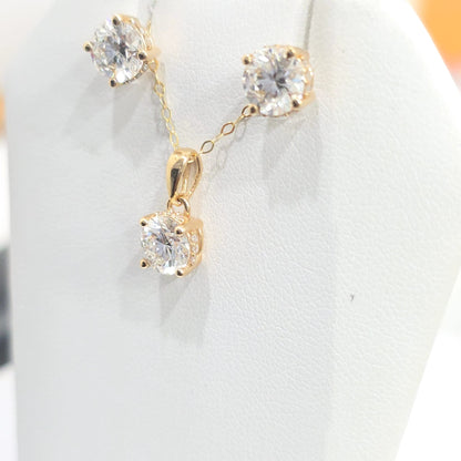 Lab Grown Diamond Hidden Halo Solitaire Necklace – 1.15 CTW  Yellow Gold