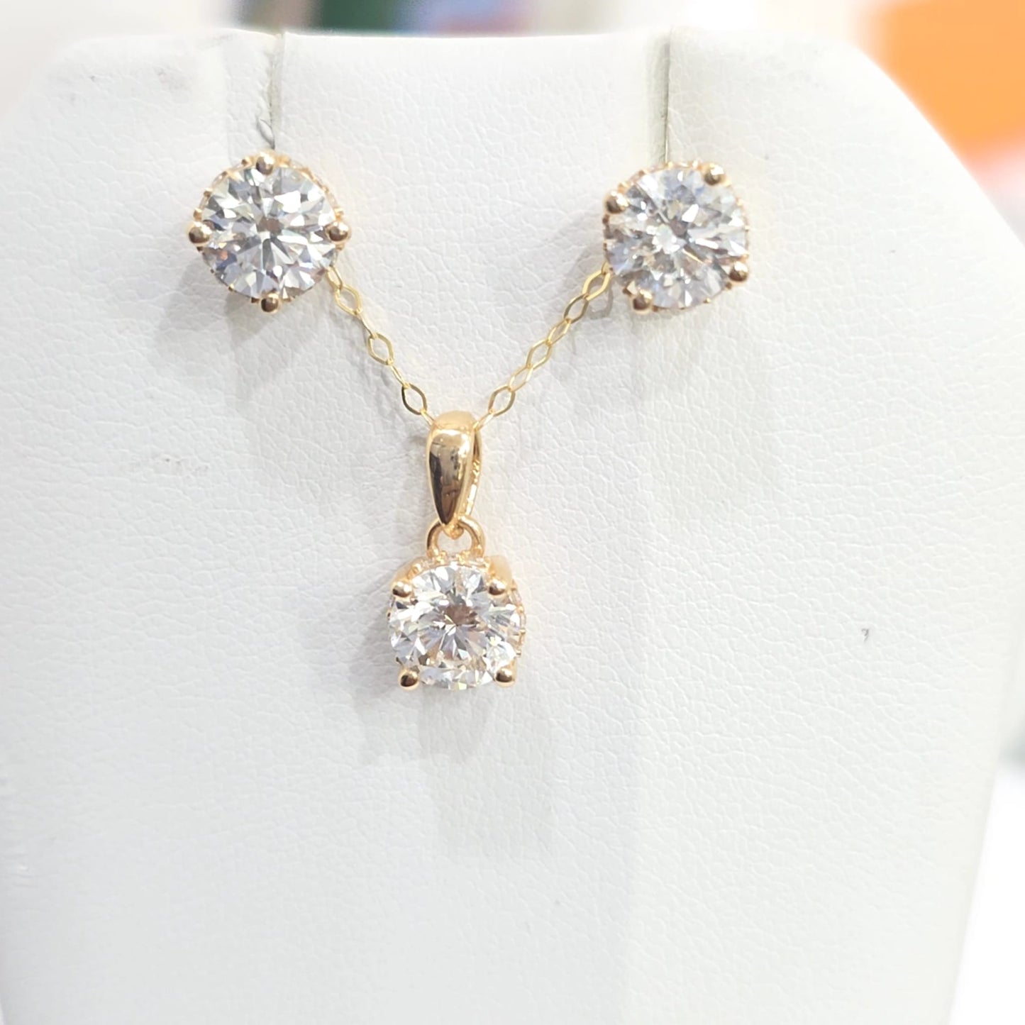 Lab Grown Diamond Hidden Halo Solitaire Necklace – 1.15 CTW  Yellow Gold
