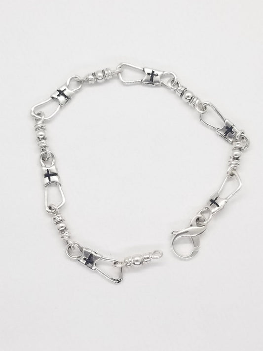 ACTS Fishers of Men Bracelet in White Gold over Sterling Silver - 7.0 inches - Pristine J LLC