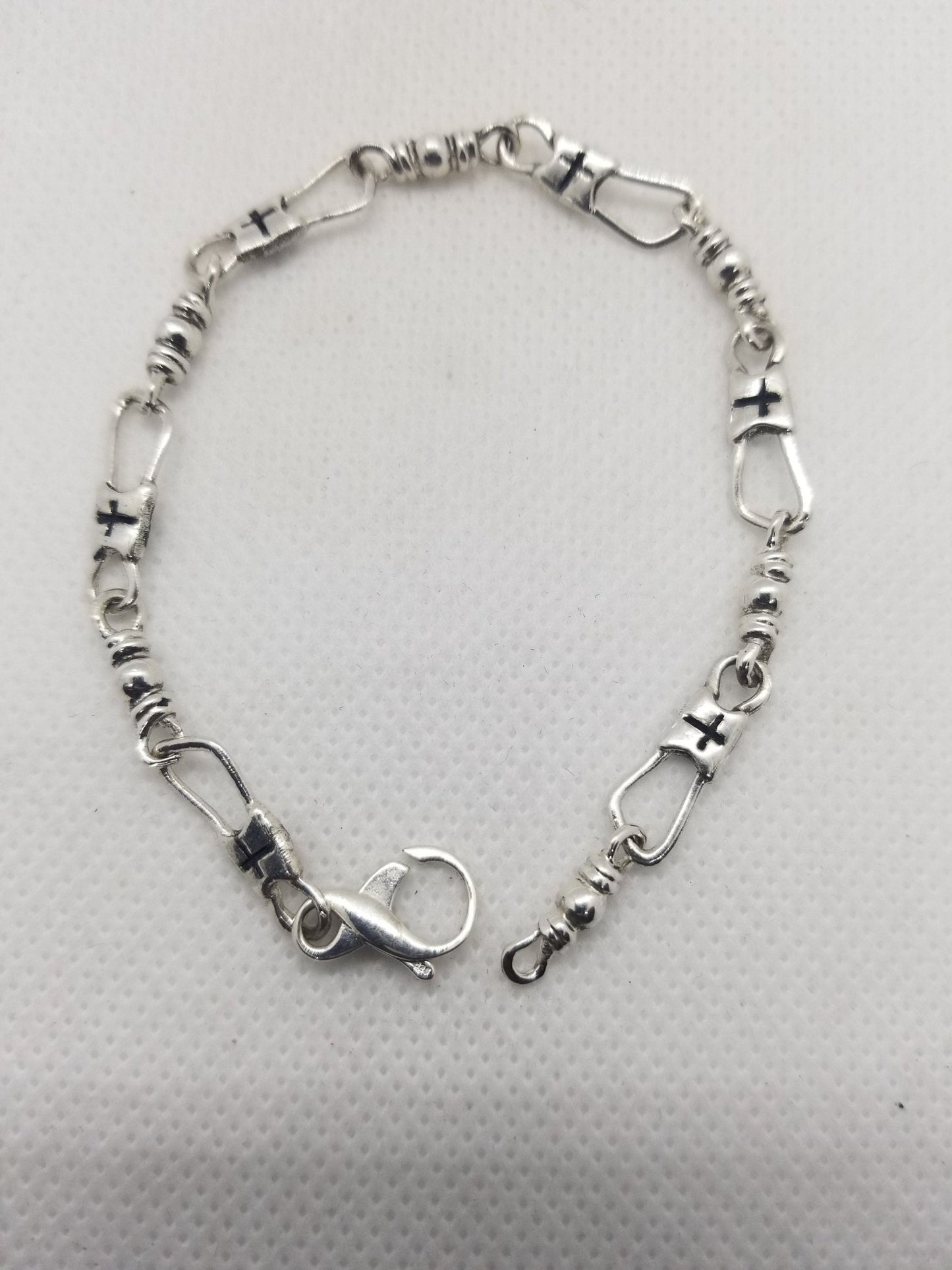 ACTS Fishers of Men Bracelet in White Gold over Sterling Silver - 7.0 inches - Pristine J LLC