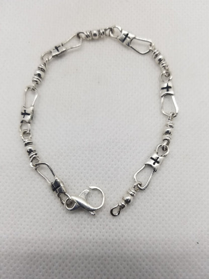 ACTS Fishers of Men Bracelet in White Gold over Sterling Silver - 9.50 inches - Pristine J LLC