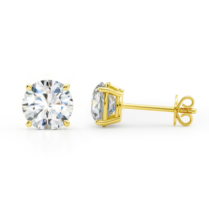 1.00ctw Four Prong Diamond Studs-Push Backs