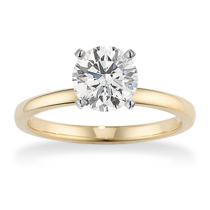 0.25ctw Solitaire Diamond Wedding Ring in 14K Solid Gold – Size 7 (Free resizing 6–8)