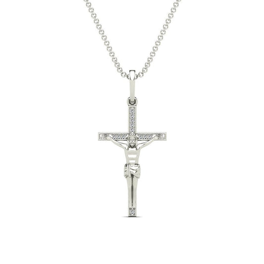 Diamond Jesus Cross Pendant - Pristine J LLC