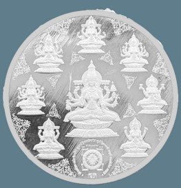 Enriching Prosperity: 250g Ashta Laxmi Ji Silver Coin - Pristine J LLC