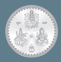 Enriching Prosperity: 5g Laxmi Mata, Ganesh ji & Saraswati Maa Silver Coin - Pristine J LLC