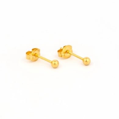 Gold Plated Prong setting with 3MM Ball - Pristine J LLC