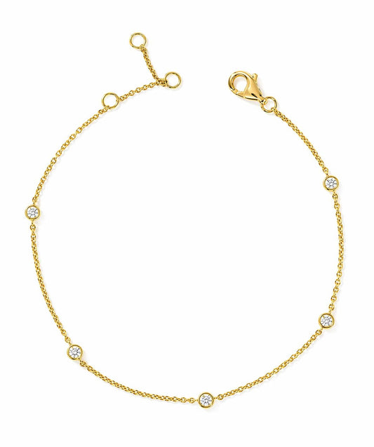 Yellow Gold Over Sterling Silver 0.50ctw Lab Grown Diamond Bracelet