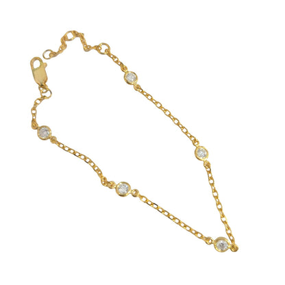 Yellow Gold Over Sterling Silver 0.50ctw Lab Grown Diamond Bracelet