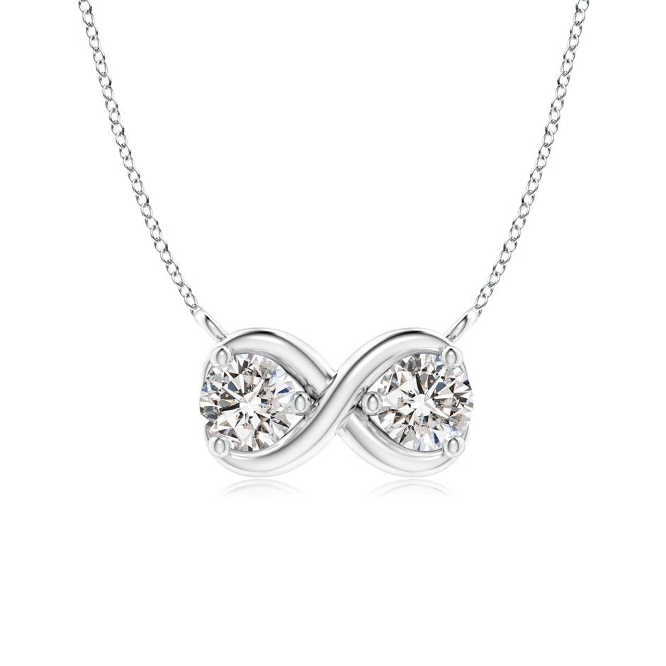 Infinity Pendant White Sapphire Necklace - Pristine J LLC