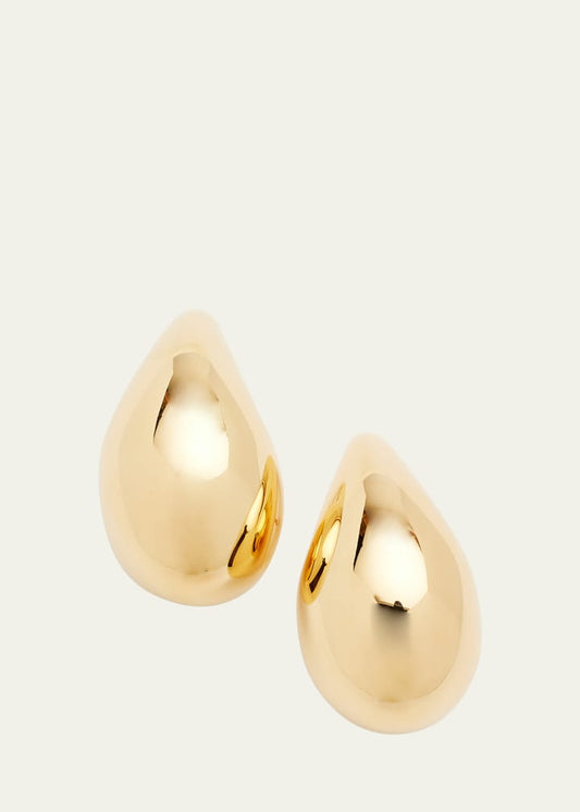 LARGE Drop Shape Earrings Gold over Silver - Pristine J LLC