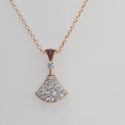 14KT Rose Gold Diamond Fashion Necklace – 0.36 CTW