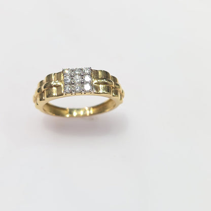 Men’s 18K Yellow Gold Diamond Ring – 0.55 CTW | Size 10.25