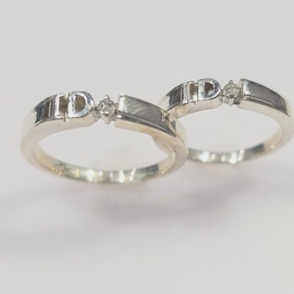 His and Her I-DO Engagement Duo Set Rings- 0.10ctw