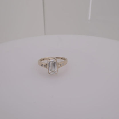 14kt Yellow Gold Emerald Cut 1.05ct Taylor Swift Inspired Engagement Ring