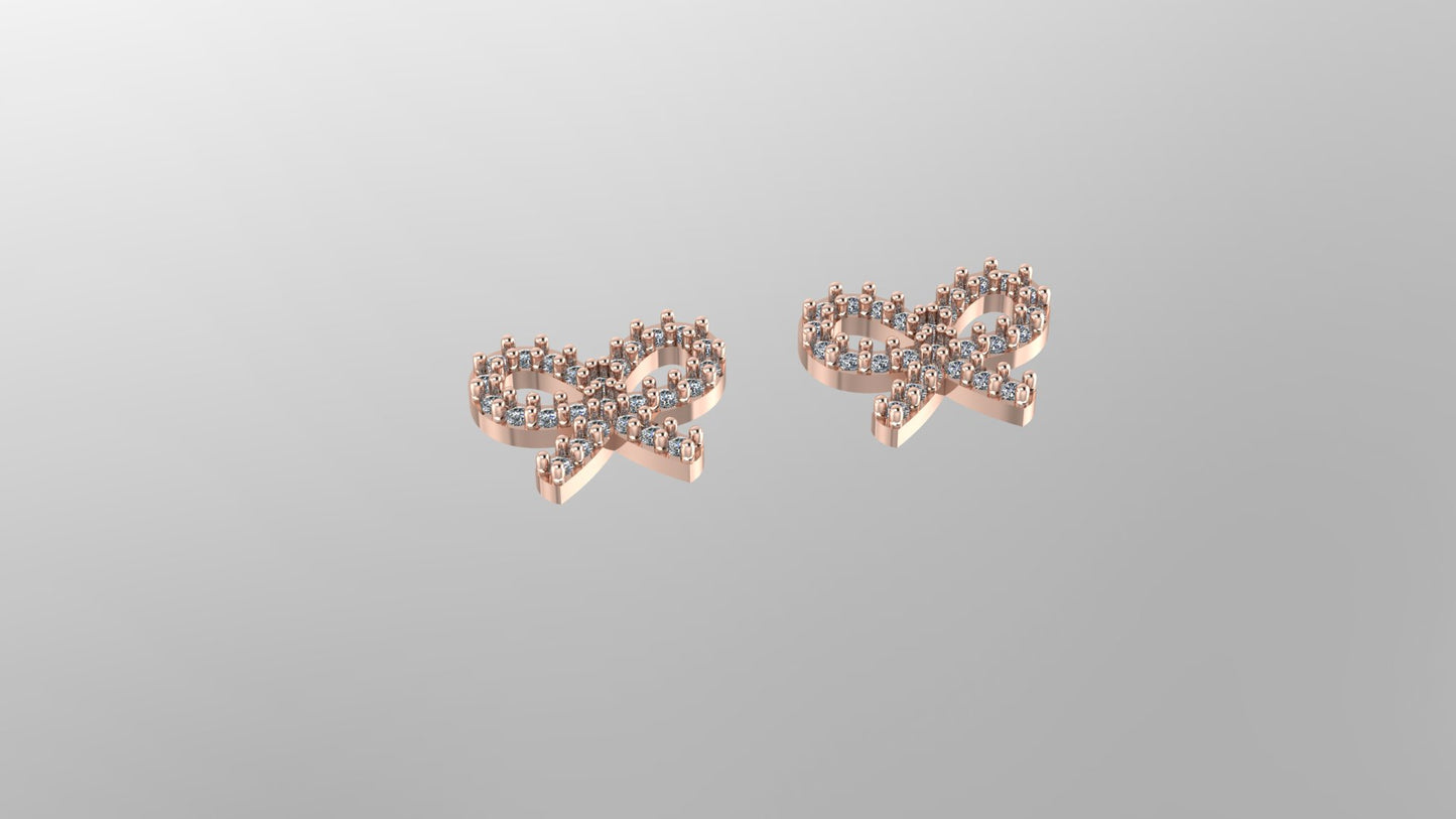 Diamond Bow Earrings -.25ctw