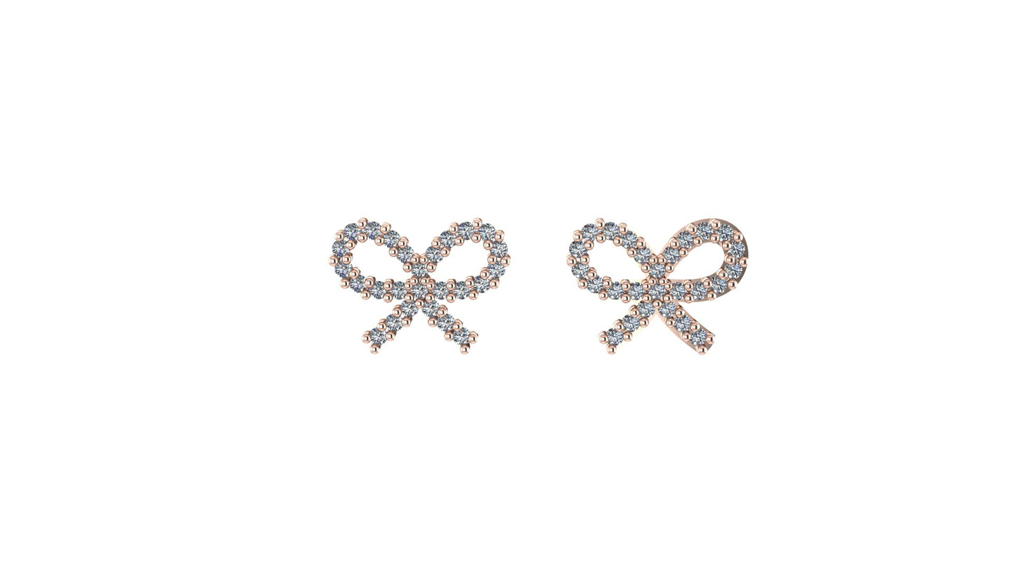 Diamond Bow Earrings -.25ctw