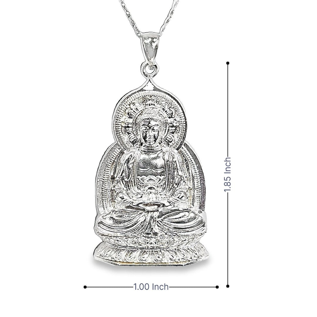 Special Edition Silver Buddha Necklace Pendant - Pristine J LLC