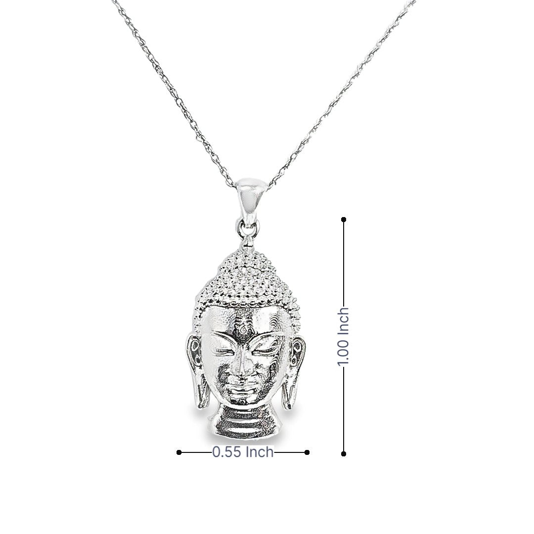 Special Edition Silver Buddha Necklace Pendant - Large - Pristine J LLC