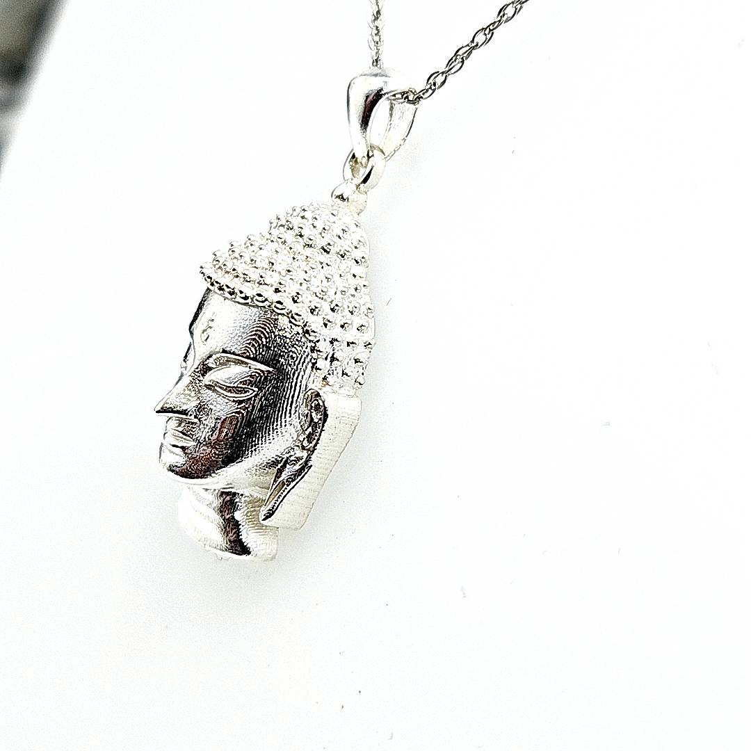 Special Edition Silver Buddha Necklace Pendant - Large - Pristine J LLC