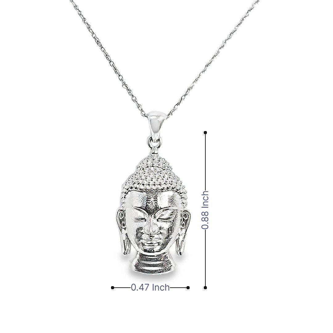 Special Edition Silver Buddha Necklace Pendant - Medium - Pristine J LLC