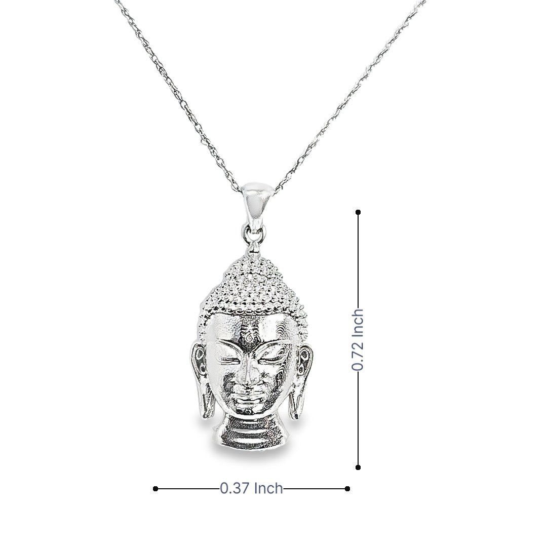 Special Edition Silver Buddha Necklace Pendant - Small - Pristine J LLC