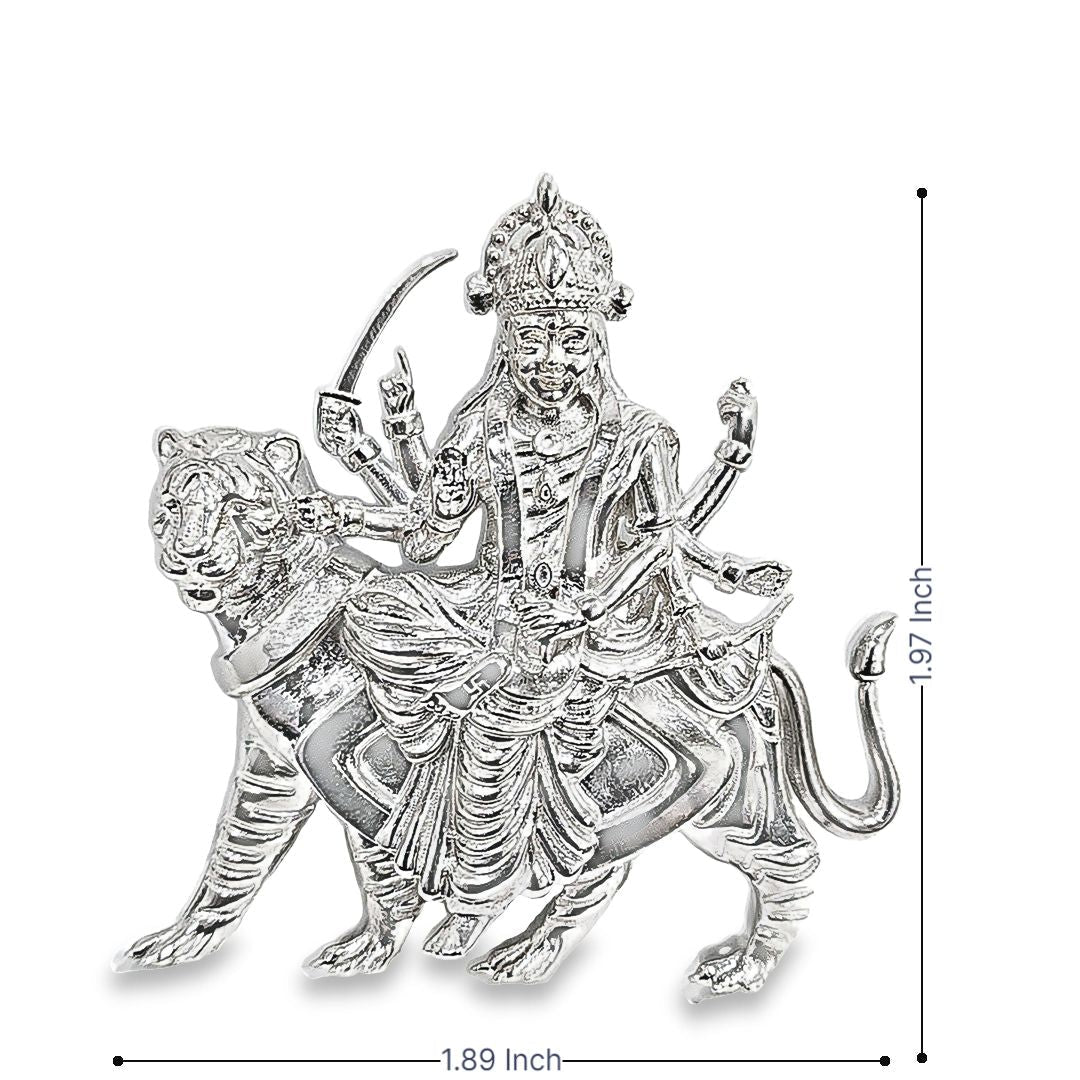 Special Edition Silver Durga Necklace Pendant - Pristine J LLC