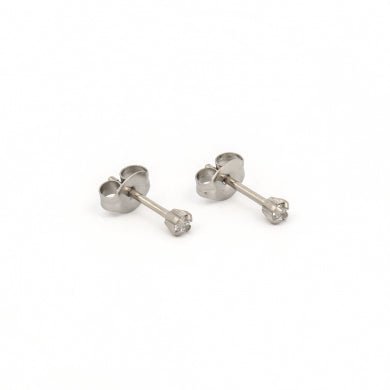 Stainless Steel Prong setting with 2MM Cubic Zirconia - Pristine J LLC