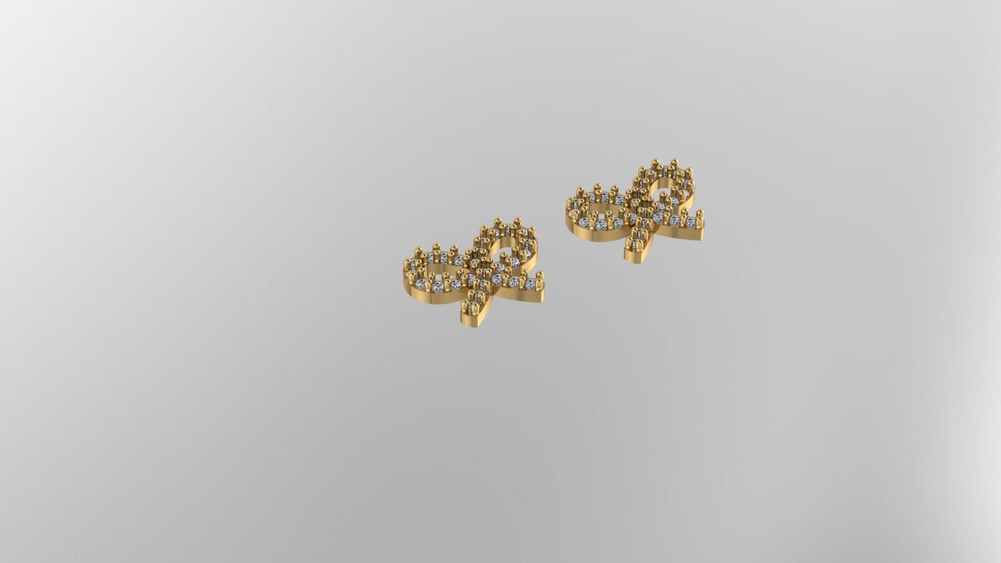 Diamond Bow Earrings -.25ctw