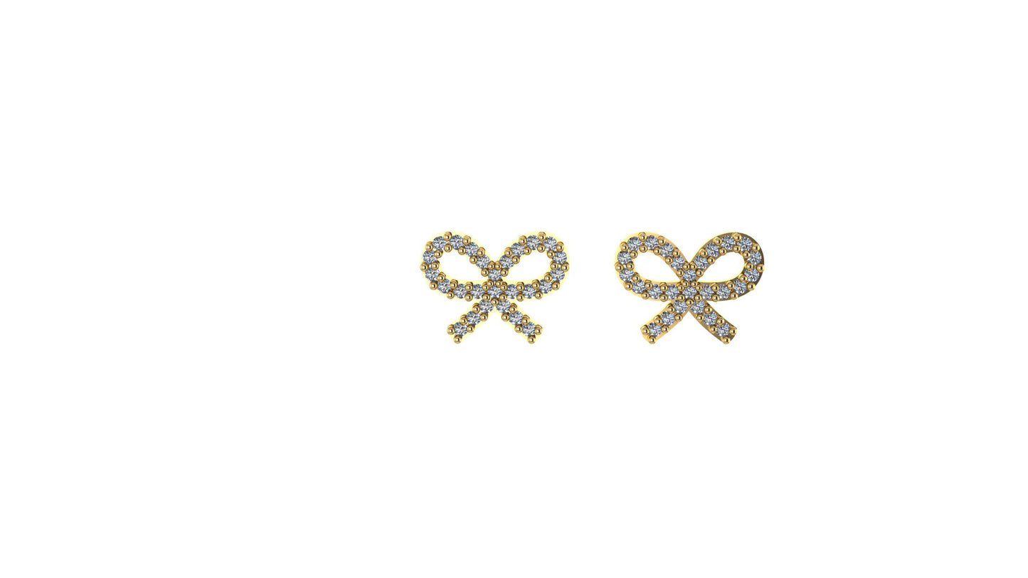 Diamond Bow Earrings -.25ctw